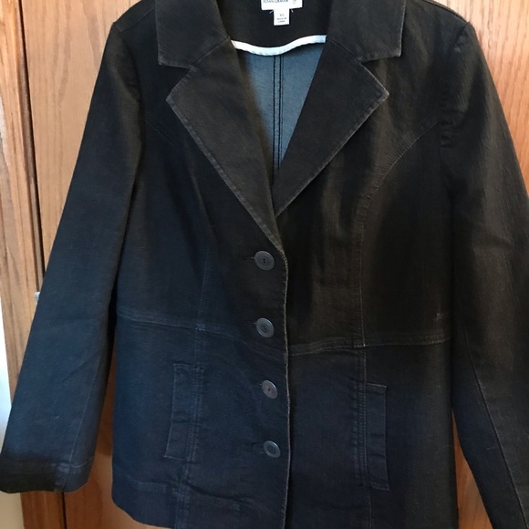 Susan Graver Jackets & Blazers - - Susan Graver dark blue denim size XS jacket.